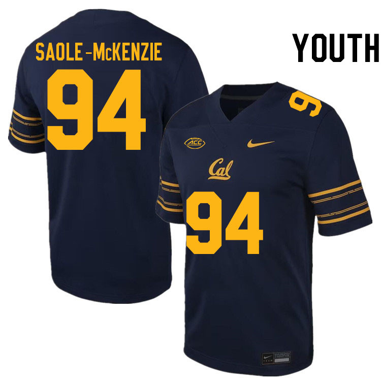 Youth #94 Stanley Saole-McKenzie California Golden Bears ACC Conference College Football Jerseys Sti